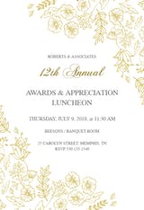 Elegant Flowers - Business Event Invitation
